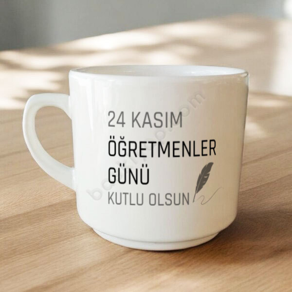 Öğretmen İçin Özel Baskılı Düz Kulplu Kupa online tasarla