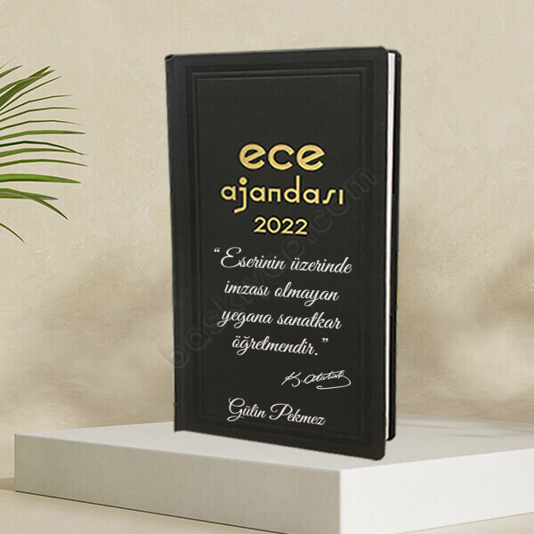 Öğretmene Hediye Büyük Boy Ece Ajanda online tasarla