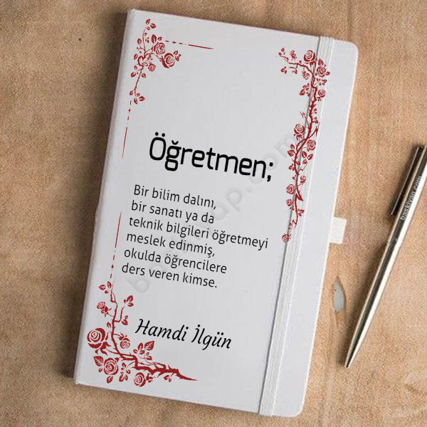 Öğretmene Özel Not Defteri online tasarla