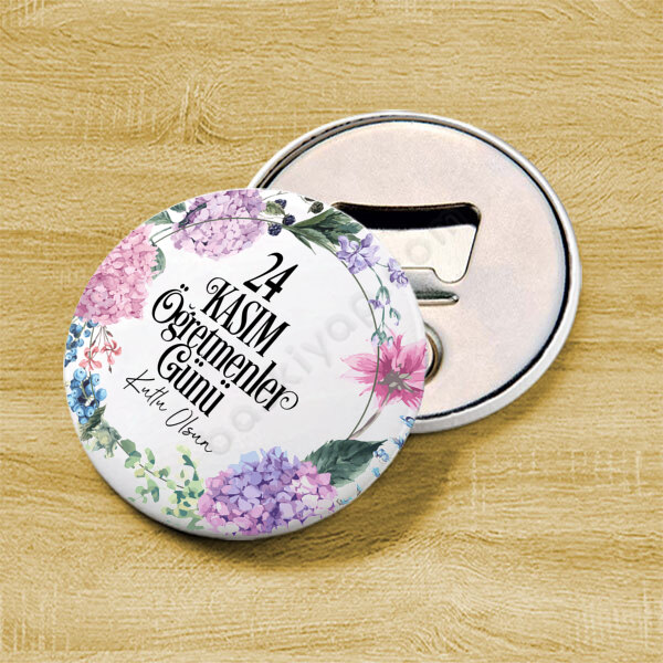 Öğretmenim İçin Buton Magnetli Açacak - Kendin Tasarla online tasarla