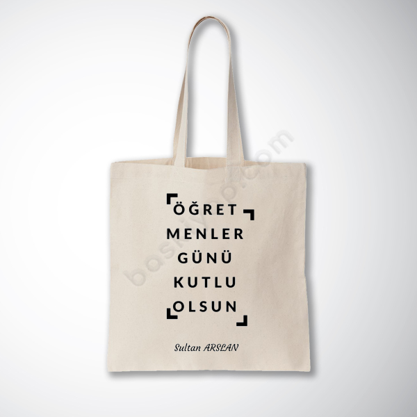 Öğretmenler Günü Baskılı Bez Çanta online tasarla