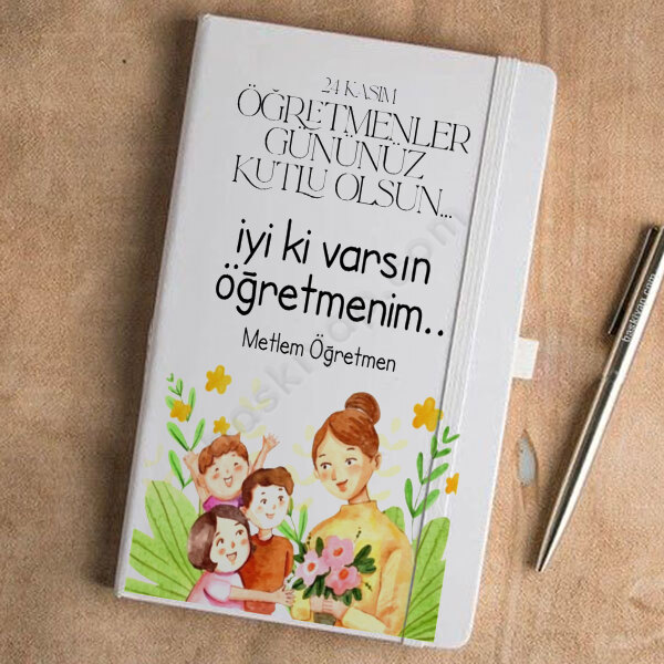 Öğretmenler Günü Tasarımlı Ajanda online tasarla