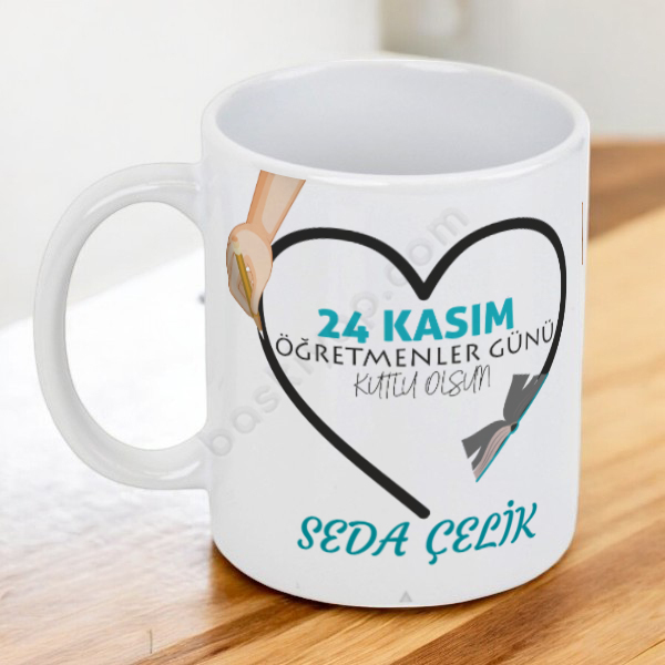 Öğretmenler Günü Tasarımlı Beyaz Kupa online tasarla