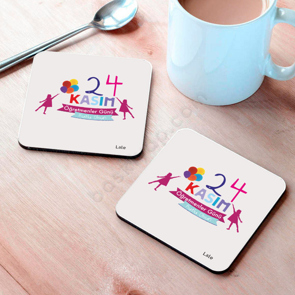 Öğretmenler Gününe Özel Bardak Altlığı online tasarla