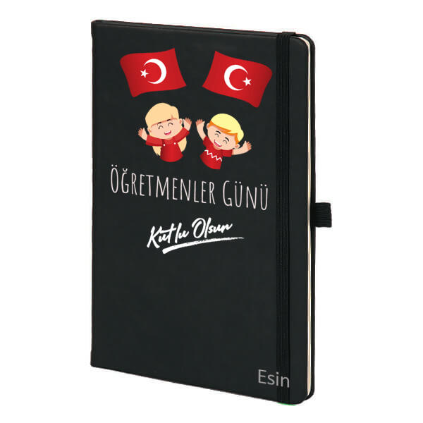 Öğretmenler Gününe Özel Tarihsiz Ajanda – Tarihsiz Siyah Ajanda / Defter tasarımı