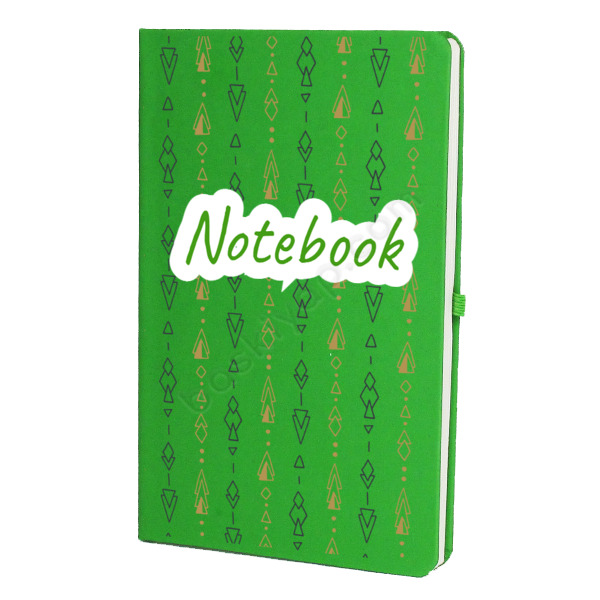 Ok Tasarımlı Yeşil Ajanda – Tarihsiz Çizgili Yeşil Ajanda/Defter 13X21Cm tasarımı