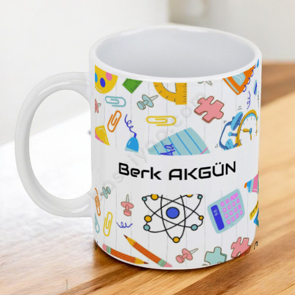 Okul Araçları Tasrımlı Kendin Tasarla Baskılı Kupa online tasarla