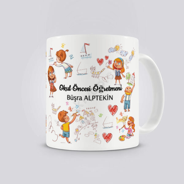 Okul Öncesi Öğretmeni Tasarım Kupa Bardak online tasarla