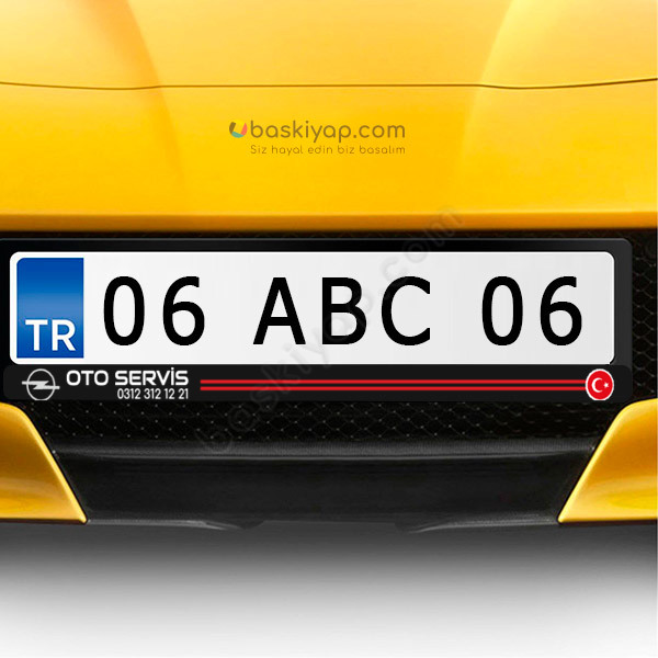Opel Firma Logolu Araç Plakalık online tasarla