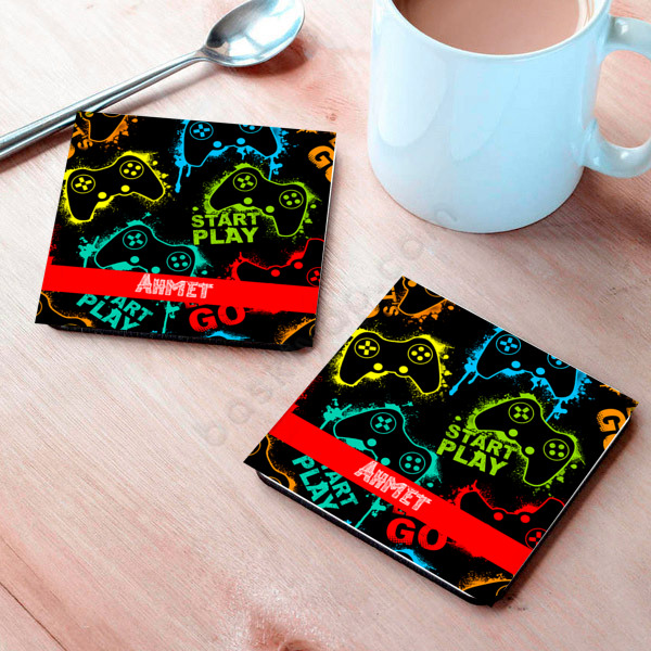 Oyun Temalı Bardak Altlığı online tasarla