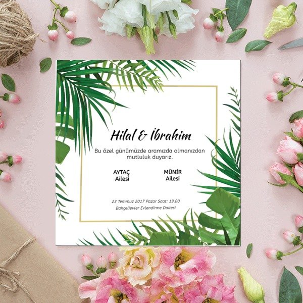 Palmiye Yapraklı online tasarla