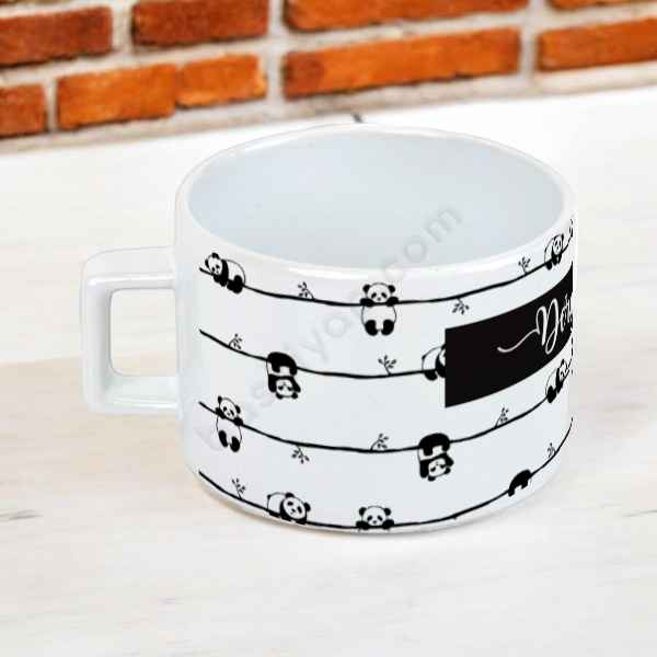 Panda Tasarımlı Baskılı Fincan online tasarla