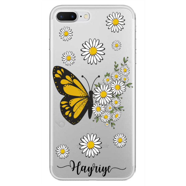 Papatya Kelebek Tasarımlı İphone 7 Plus Kılıf online tasarla