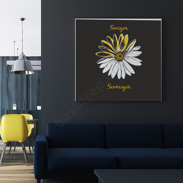 Papatyalı Kanvas Tablo online tasarla