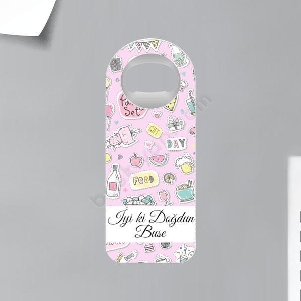 Parti Sticker Tasarımlı Dik Magnet Açacak online tasarla