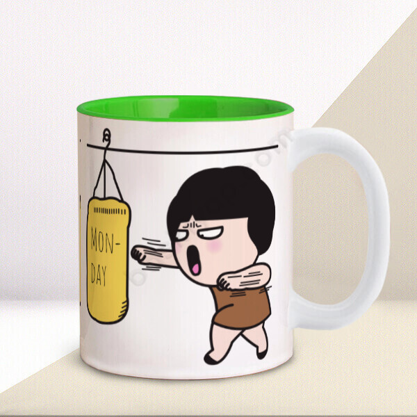 Pazartesi Sendromu Tasarımlı Yeşil Kupa online tasarla