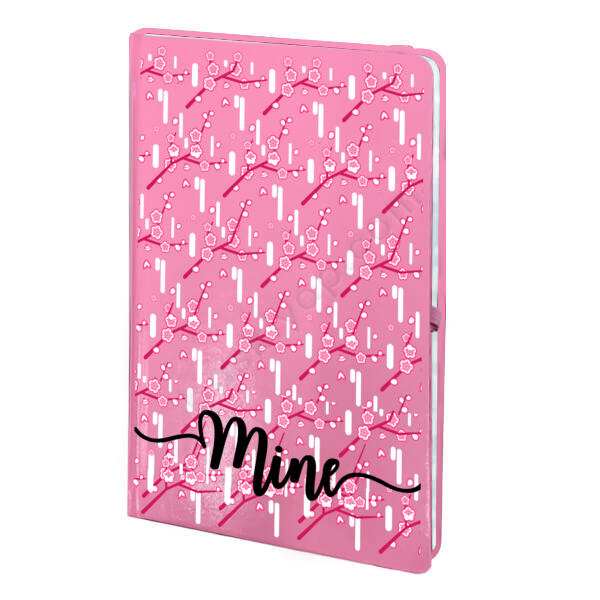 Çiçek Tasarımlı Pembe Ajanda online tasarla