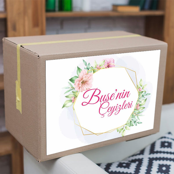 Pembe Çiçekli Çerçeveli online tasarla