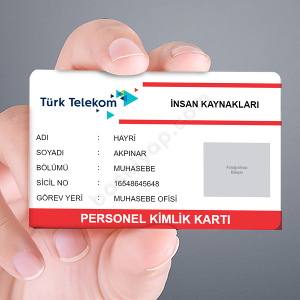 Personel Kimlik Kartı Örnek online tasarla