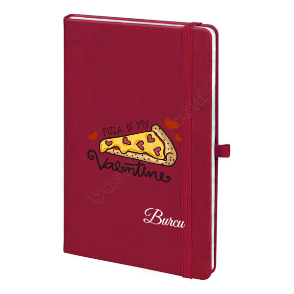 Pizza Benim Sevgilim Bordo Ajanda online tasarla