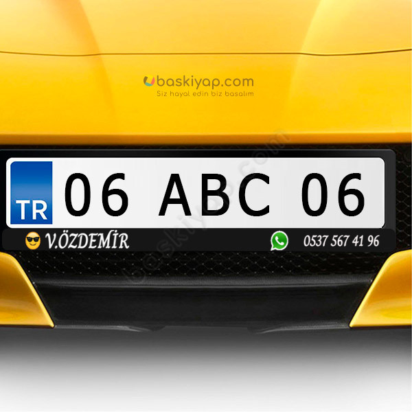 Plaka İsim - Numara online tasarla