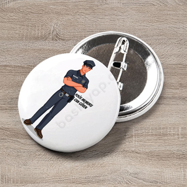 Polis Karakterli Buton Rozet online tasarla