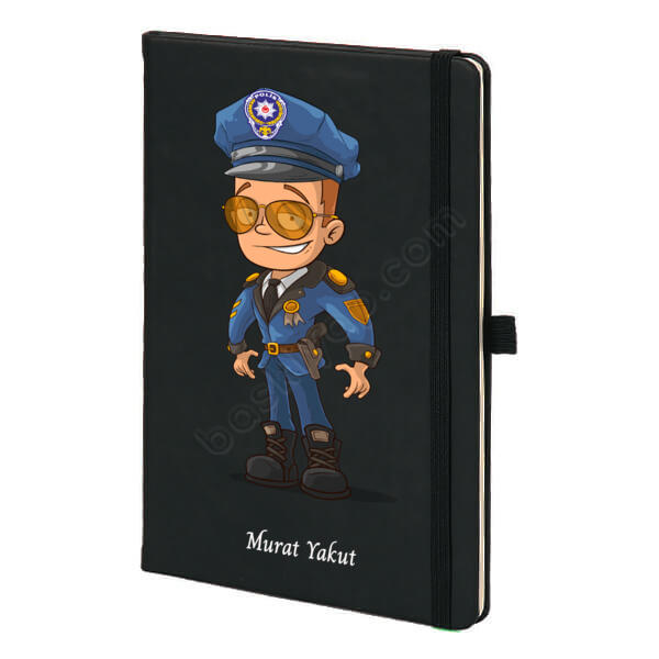 Polis Tasarım 2 Siyah Ajanda – Tarihsiz Siyah Ajanda / Defter tasarımı
