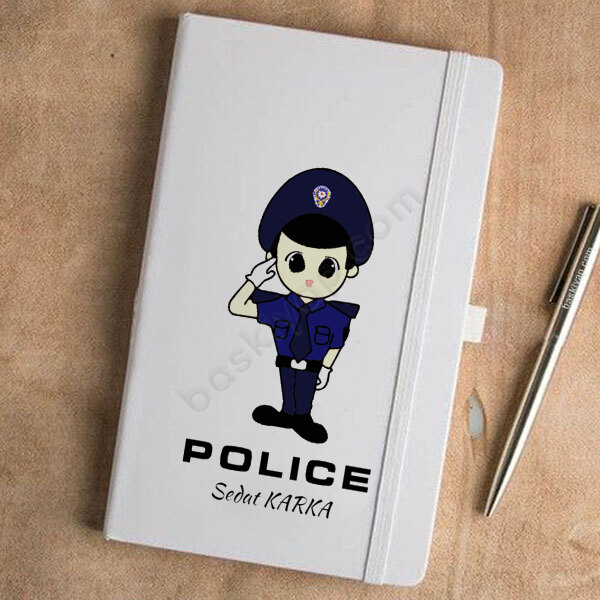 Polis Tasarım 4 Beyaz Defter Ajanda online tasarla