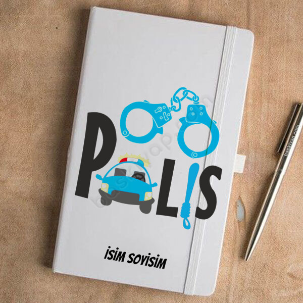 Polis Tasarım 7 Beyaz Defter Ajanda online tasarla