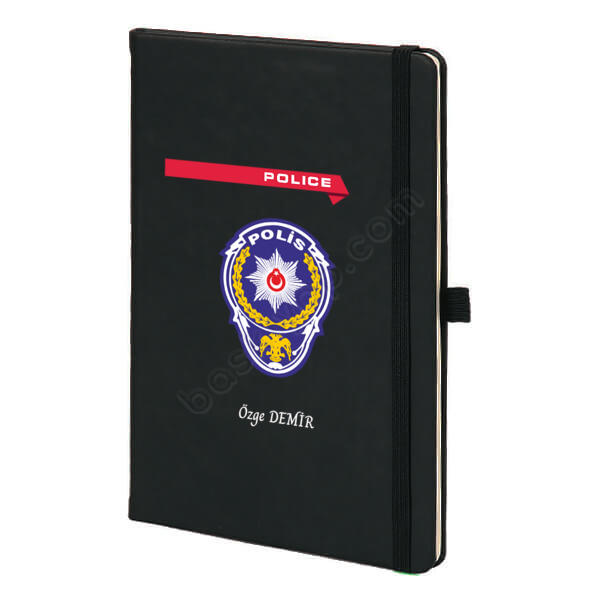 Polis Tasarım Siyah Ajanda online tasarla