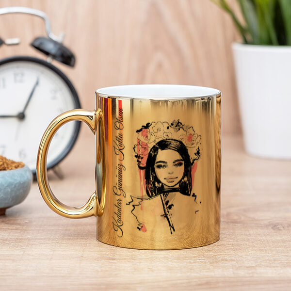 Pop Art Güzel Kız Kupa Bardak online tasarla