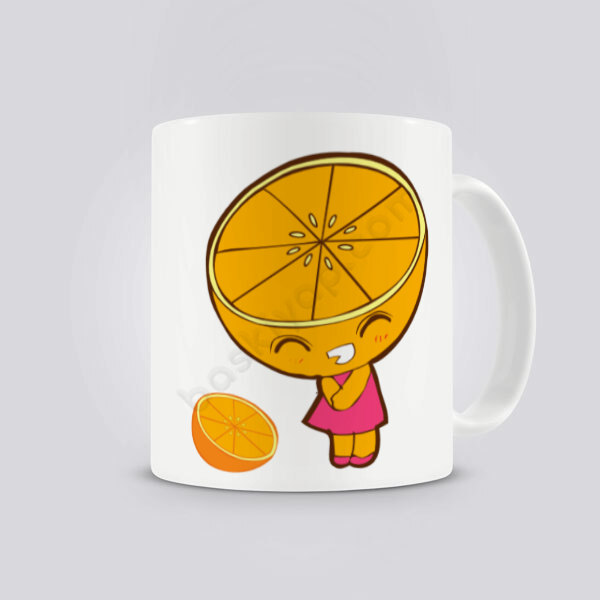 Portakal Kız Kupa Bardak online tasarla