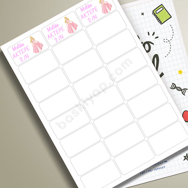 Prensesli Okul Etiketi online tasarla