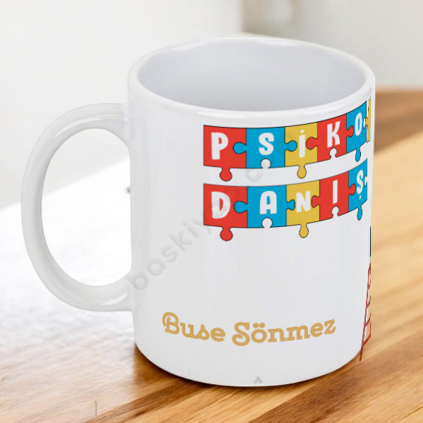 Psikolojik Danışman Tasarım 2 Kupa Bardak online tasarla