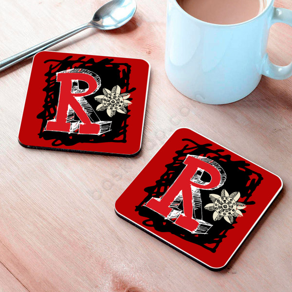 R Harfli Bardak Altlığı online tasarla