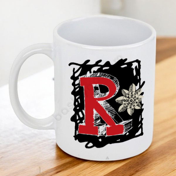 R Harfli Kupa Bardak online tasarla