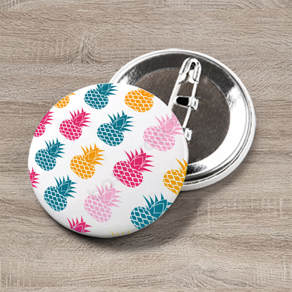 Renkli Ananas Tasarım Buton Rozet online tasarla