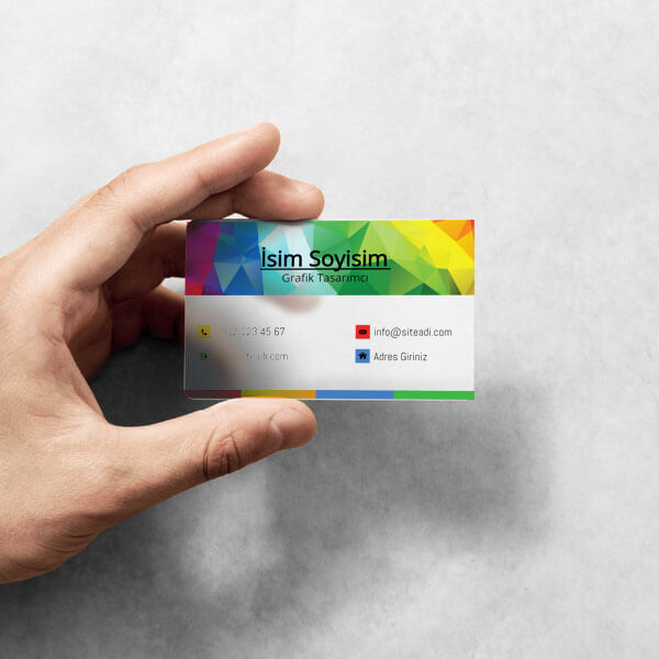 Renkli Firma Kartvizit online tasarla
