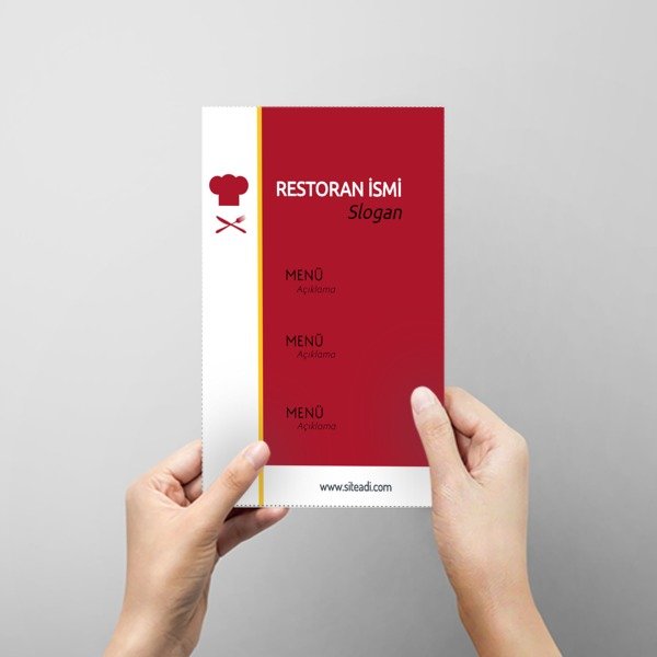 Restoran Kırmızı online tasarla