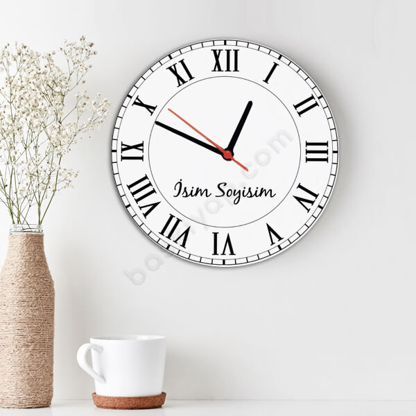 Roma Rakamlı Yuvarlak Saat online tasarla