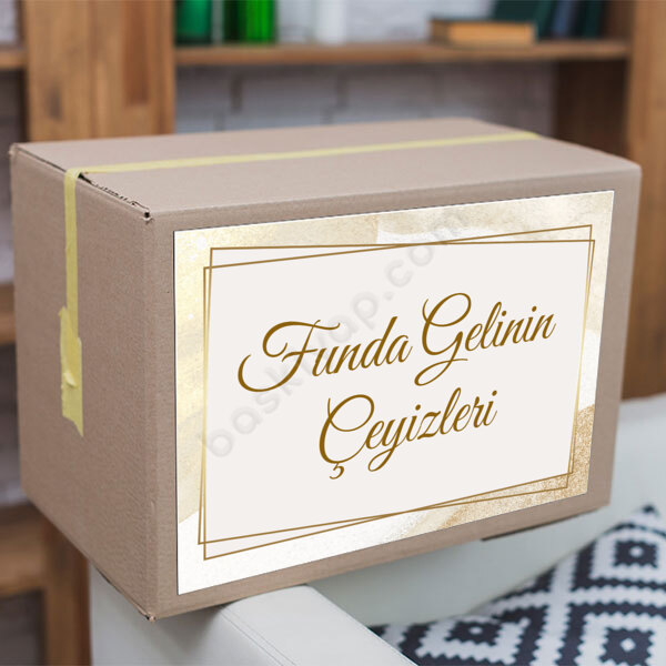 Sade Gold Çeyiz Etiketi online tasarla