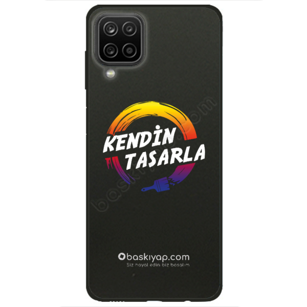 Samsung A12 Siyah Silikon Kılıf online tasarla