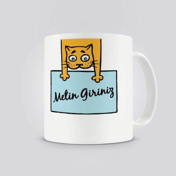 Sarı Kedili – Kendin Tasarla Baskılı Kupa tasarımı