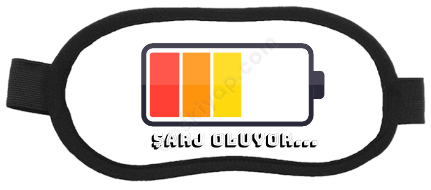 Şarj Oluyor Tasarımlı Göz Bandı online tasarla