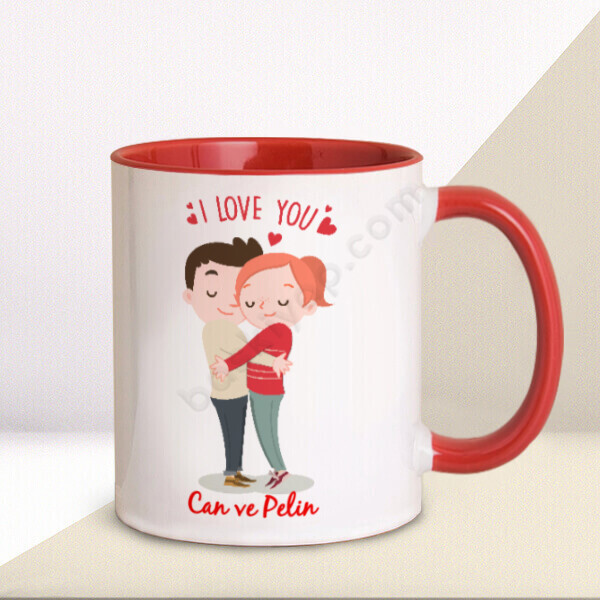 Seni Seviyorum Kırmızı Kupa Bardak online tasarla