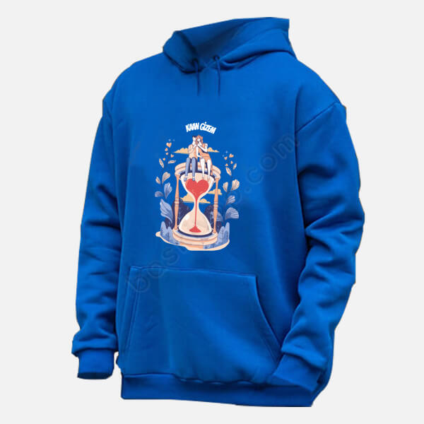 Senin Yanında Zaman Dursun Baskılı Renkli Hoodie online tasarla