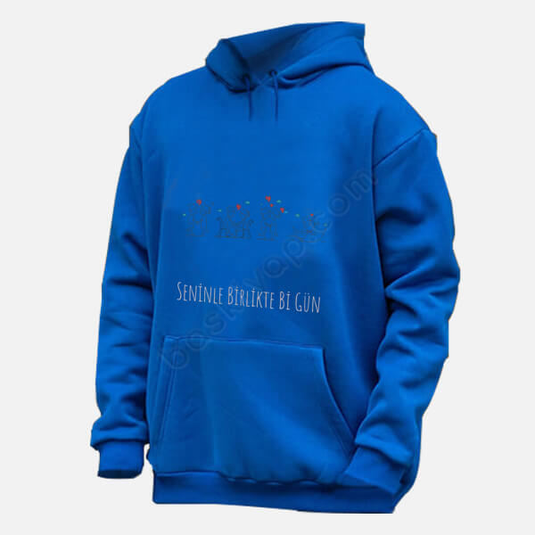 Seninle Birlikte Bir Gün Baskılı Renkli Hoodie online tasarla