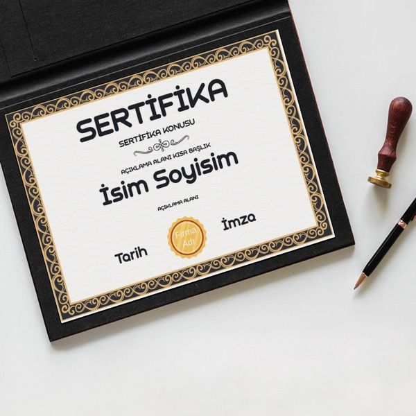 Sertifika Tasarım 10 online tasarla
