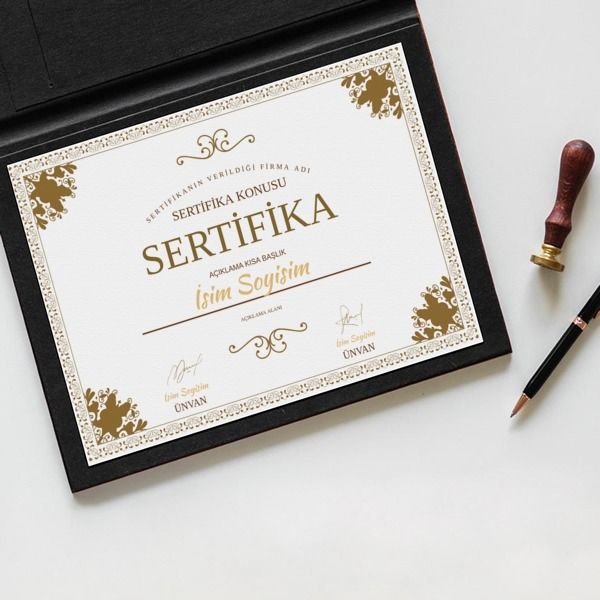 Sertifika Tasarım 12 online tasarla