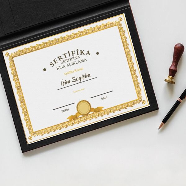 Sertifika Tasarım 16 online tasarla